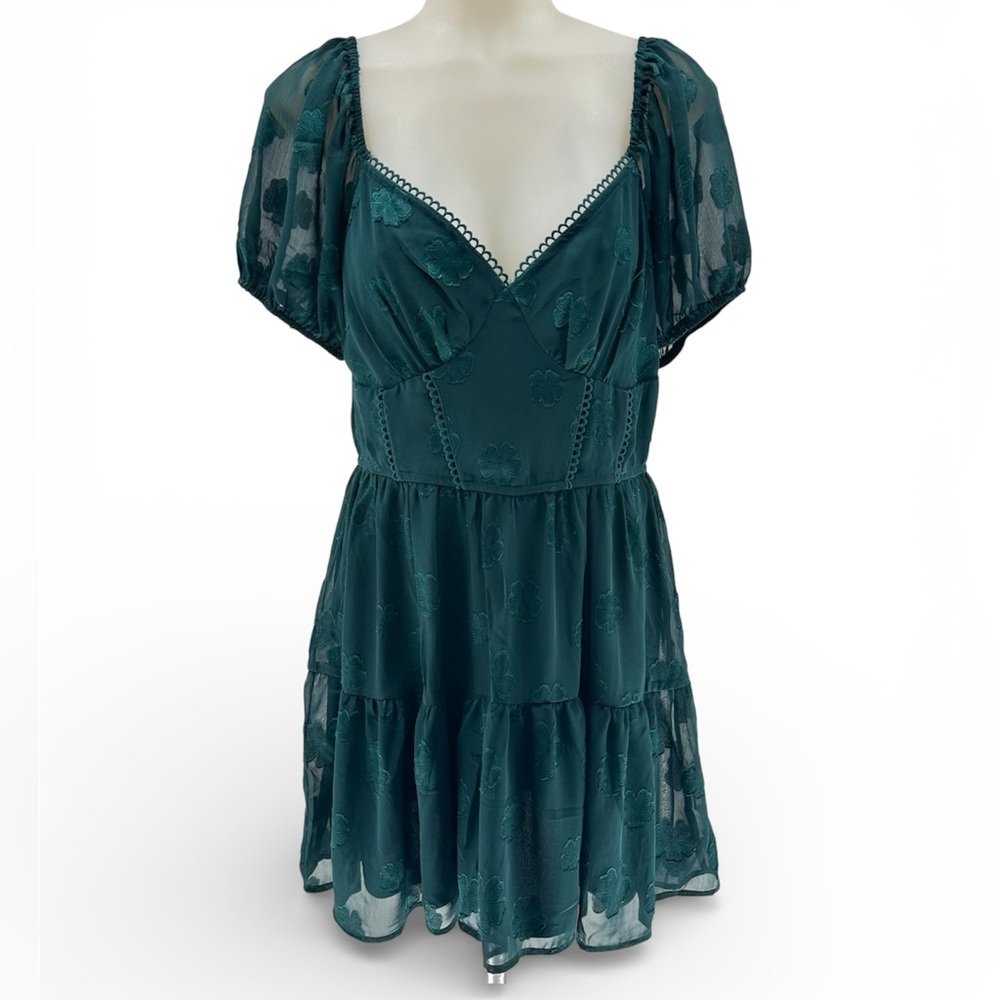 TRIXXI Shamrock St. Patrick’s Day Party Dress Lucky Sz L Babydoll